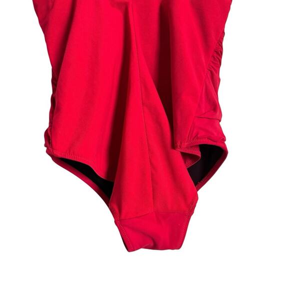 Gottex Sz 8 One Piece Bathingsuit Ruched Summer Beach Cruise‎ Pool Slimming - Picture 11 of 16